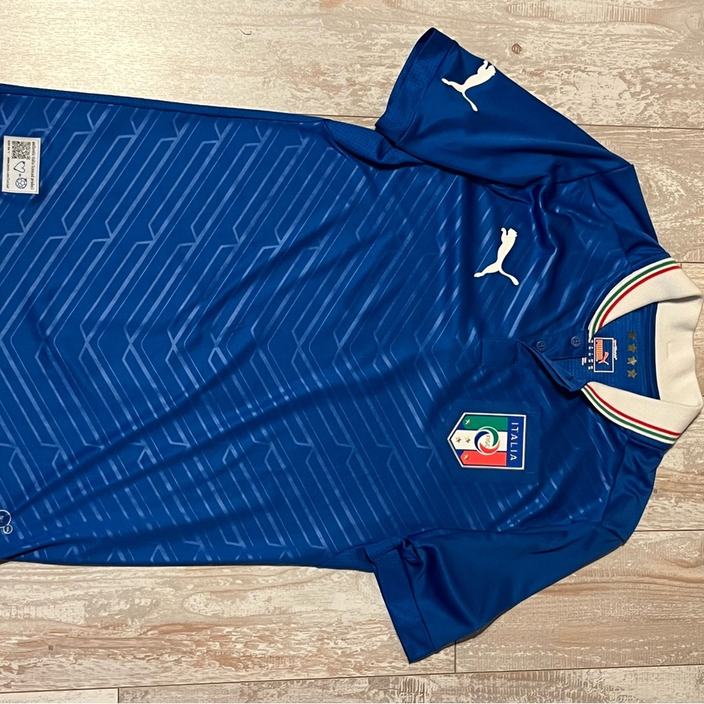 Puma Blue Soccer Jersey with Gold Stars